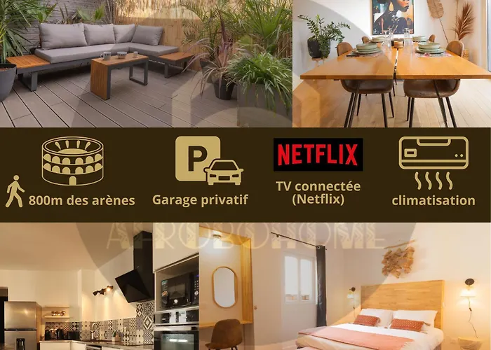 Casa vacanze Afrobohome, Expérience Atypique, Clim, 2 à 6 Personnes, Proche Centre Nîmes, Garage Clos